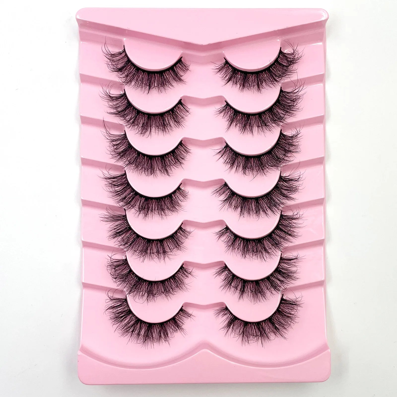 New 7 pairs of thick, 3D simulation mink fur fake eyelashesshort, dramatic fake eyelashes  wholesale full line fake eyelash make