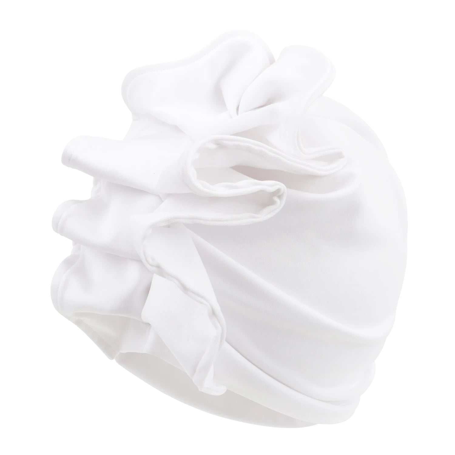 Ruffled Turban Cap for Women