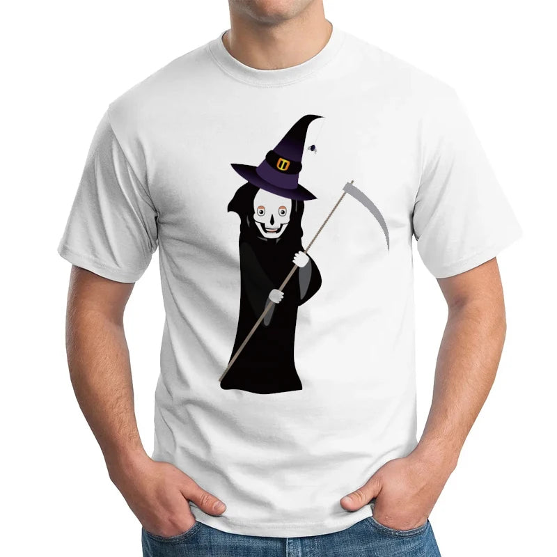 Men's Halloween T-Shirt Trend Clothes Gothic Streewear Man Hip Hop Tops Clown Graphic T Shirts Harajuku Male Short Sleeve Tee