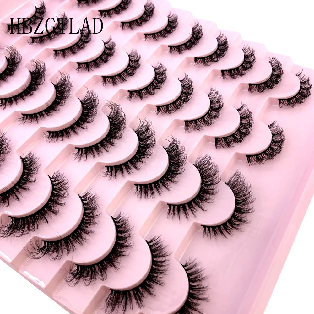 New 20 pairs natural Thick false eyelashes long makeup 6d mink eyelashes eyelash extension mink eyelashes for beauty