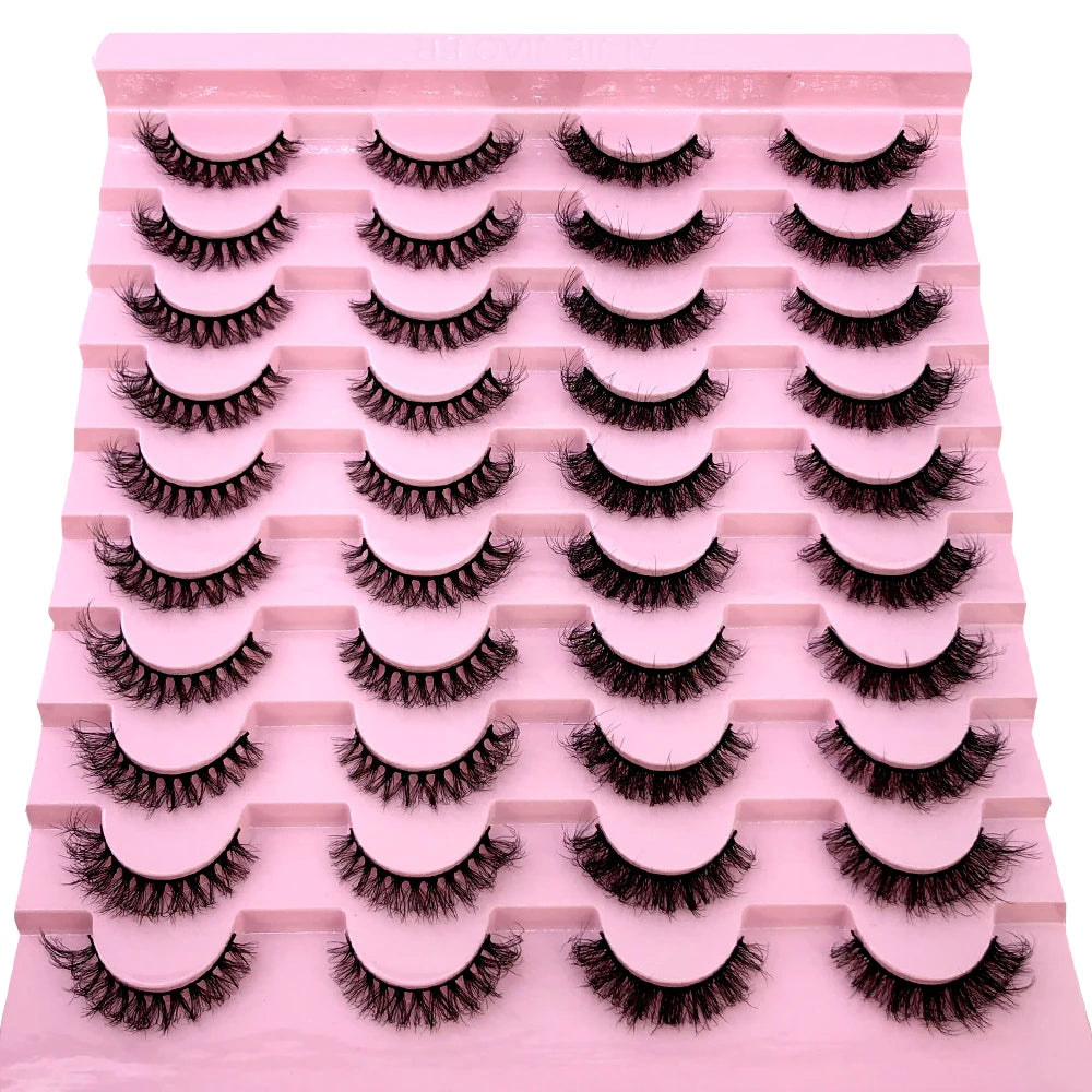 New 20 pairs natural Thick false eyelashes long makeup 6d mink eyelashes eyelash extension mink eyelashes for beauty