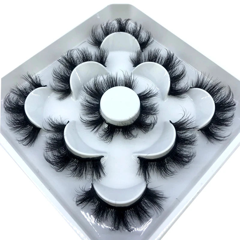 New 5 pairs 8-25mm natural 3D false eyelashes fake lashes makeup kit Mink Lashes extension mink eyelashes maquiagem
