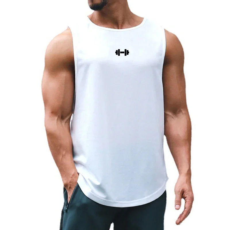Men Running Vest Gym Tank Tops Quick-drying Fitness Clothing Loose Bodybuilding Sleeveless Shirt Basketball Small mesh Singlets