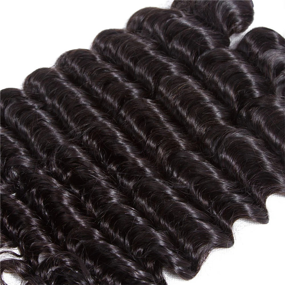 Deep Wave Natural Color Human Hair Bundles
