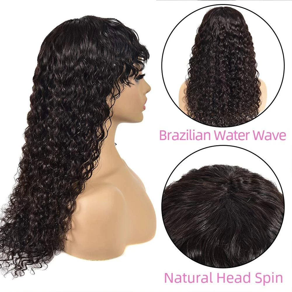 Malaysian Curly Human Hair With Bangs