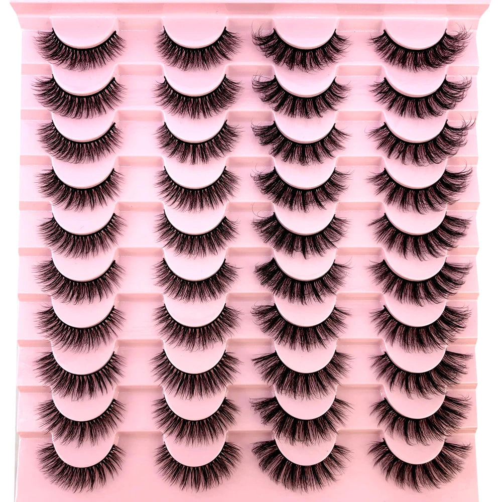 New 20 pairs natural Thick false eyelashes long makeup 6d mink eyelashes eyelash extension mink eyelashes for beauty