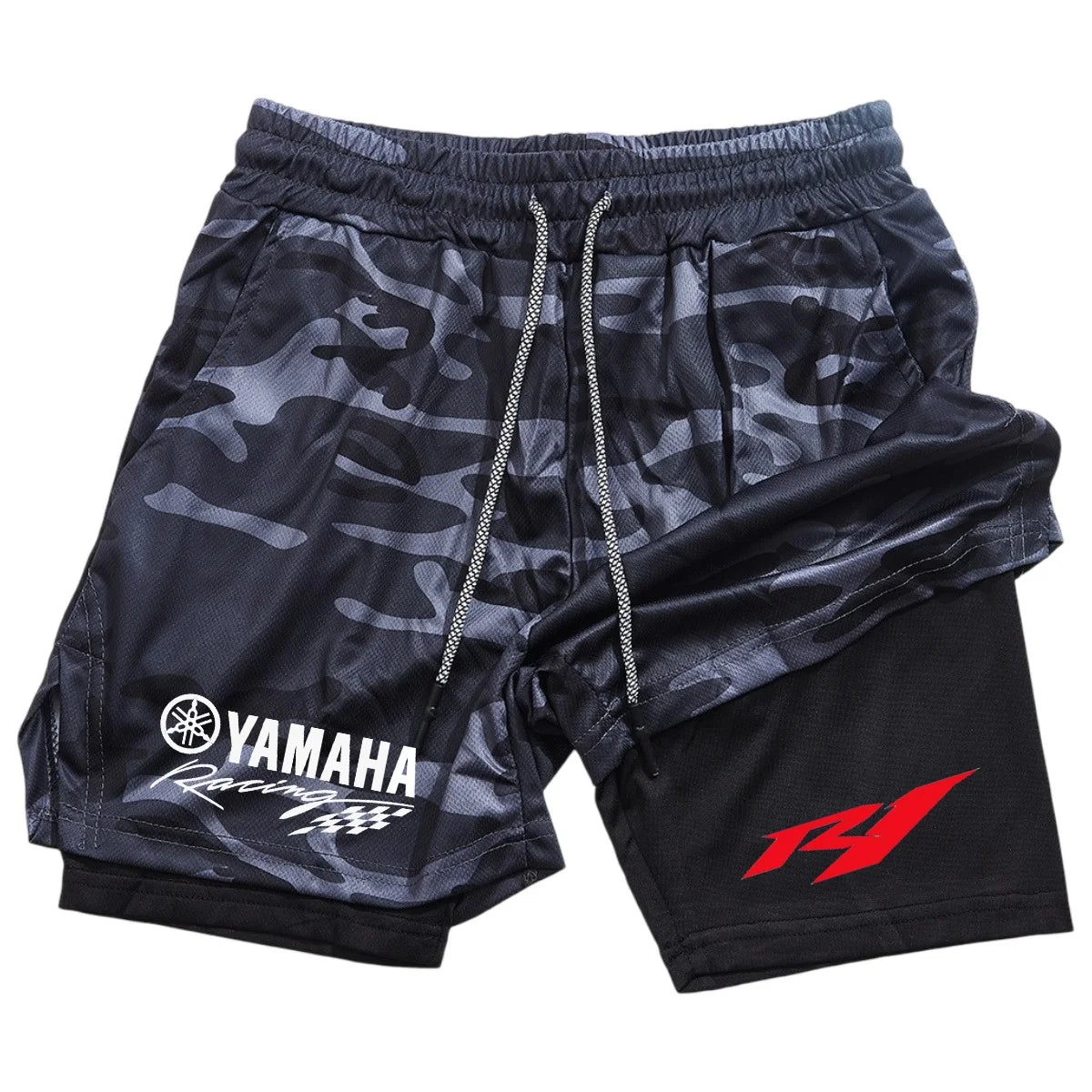 Men's Double-Layer Casual Sports Pants Breathable Running Training Shorts Comfortable Exercise Physical Fitness Track Pants