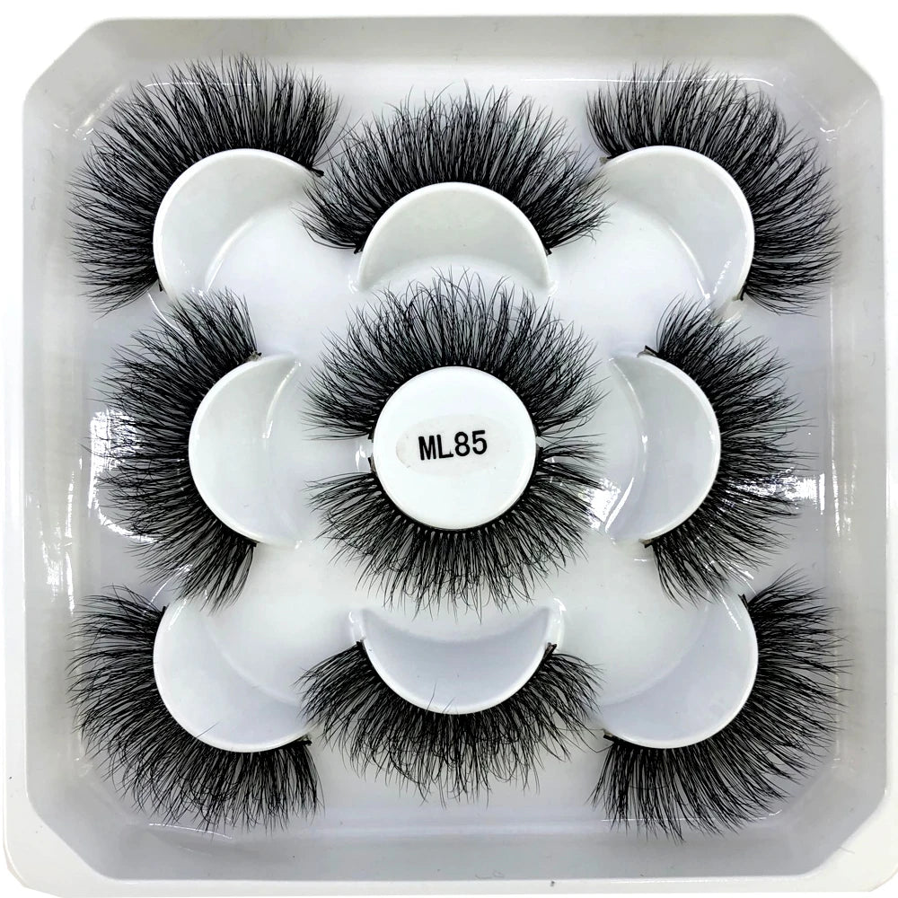 New 5 pairs 8-25mm natural 3D false eyelashes fake lashes makeup kit Mink Lashes extension mink eyelashes maquiagem