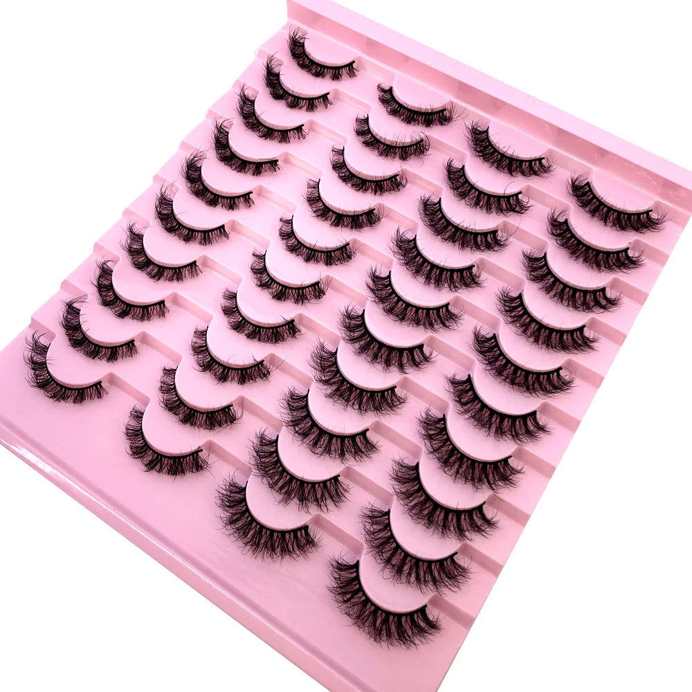 New 20 pairs natural Thick false eyelashes long makeup 6d mink eyelashes eyelash extension mink eyelashes for beauty
