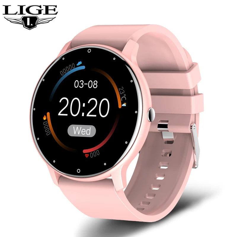 LIGE Fashion Smart Watch Men Sports Fitness Health Monitor New Watches IP67 Waterproof Bluetooth Call For Android ios Smartwatch