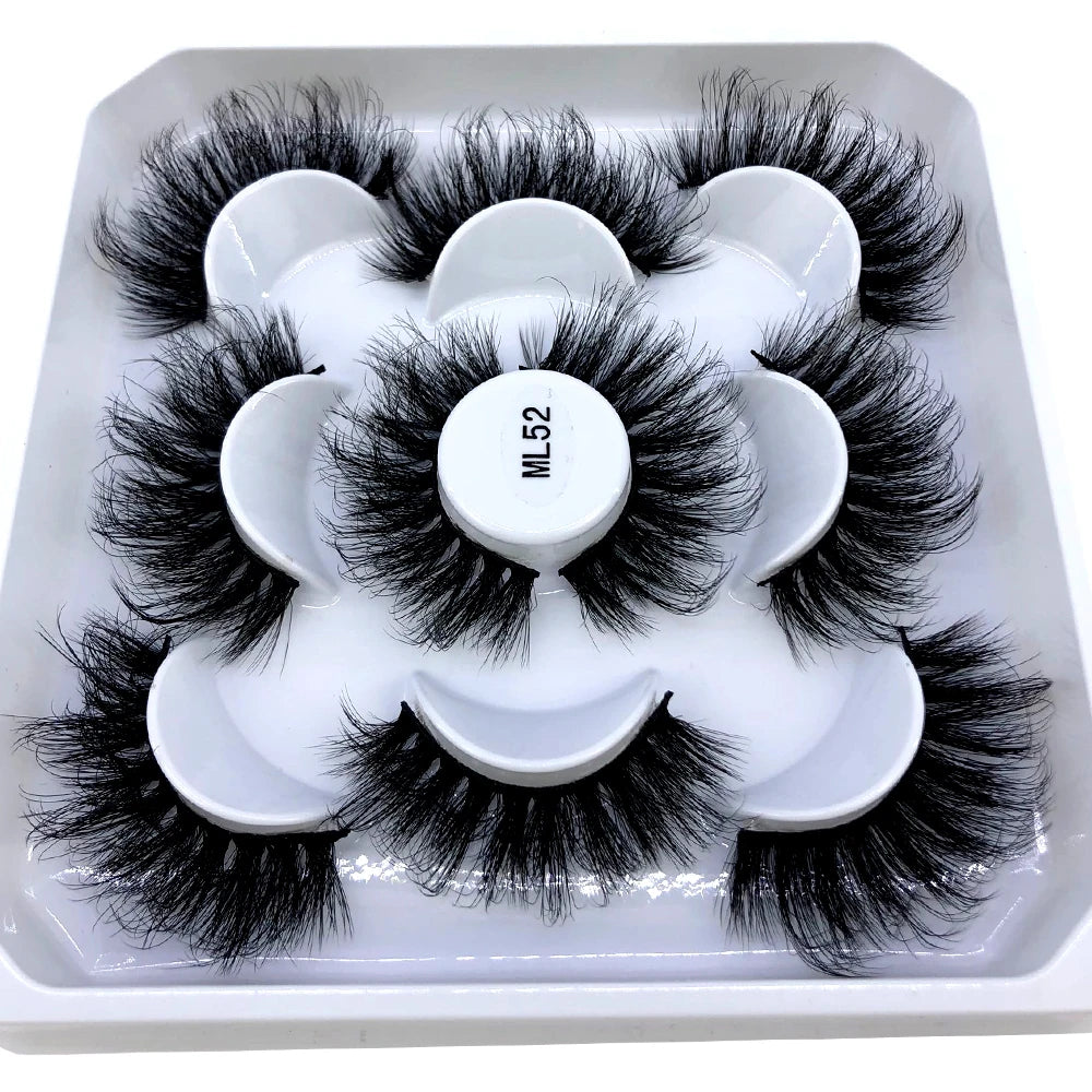 New 5 pairs 8-25mm natural 3D false eyelashes fake lashes makeup kit Mink Lashes extension mink eyelashes maquiagem