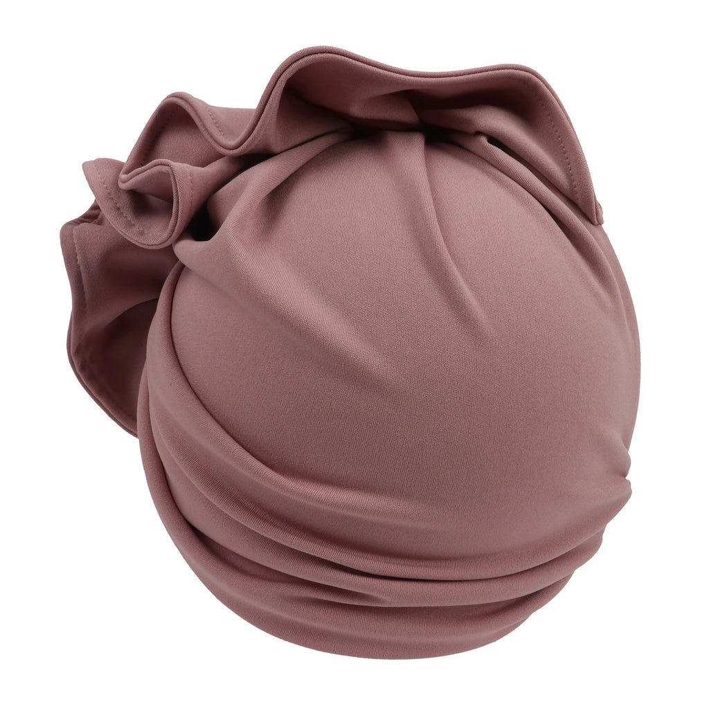 Ruffled Turban Cap for Women