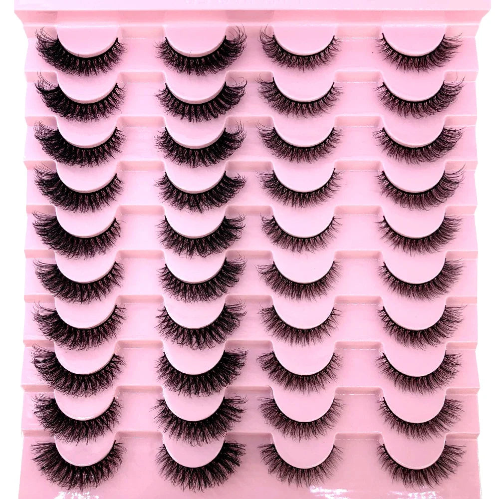 New 20 pairs natural Thick false eyelashes long makeup 6d mink eyelashes eyelash extension mink eyelashes for beauty