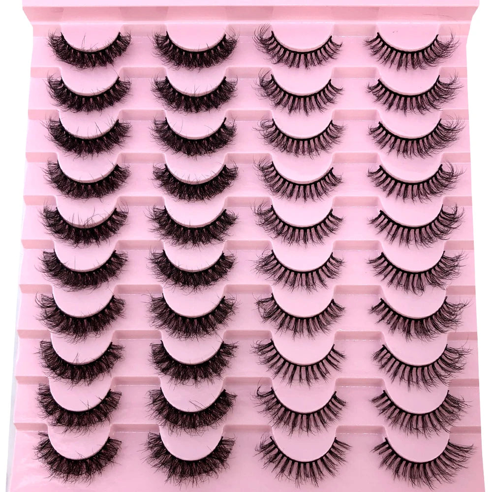 New 20 pairs natural Thick false eyelashes long makeup 6d mink eyelashes eyelash extension mink eyelashes for beauty