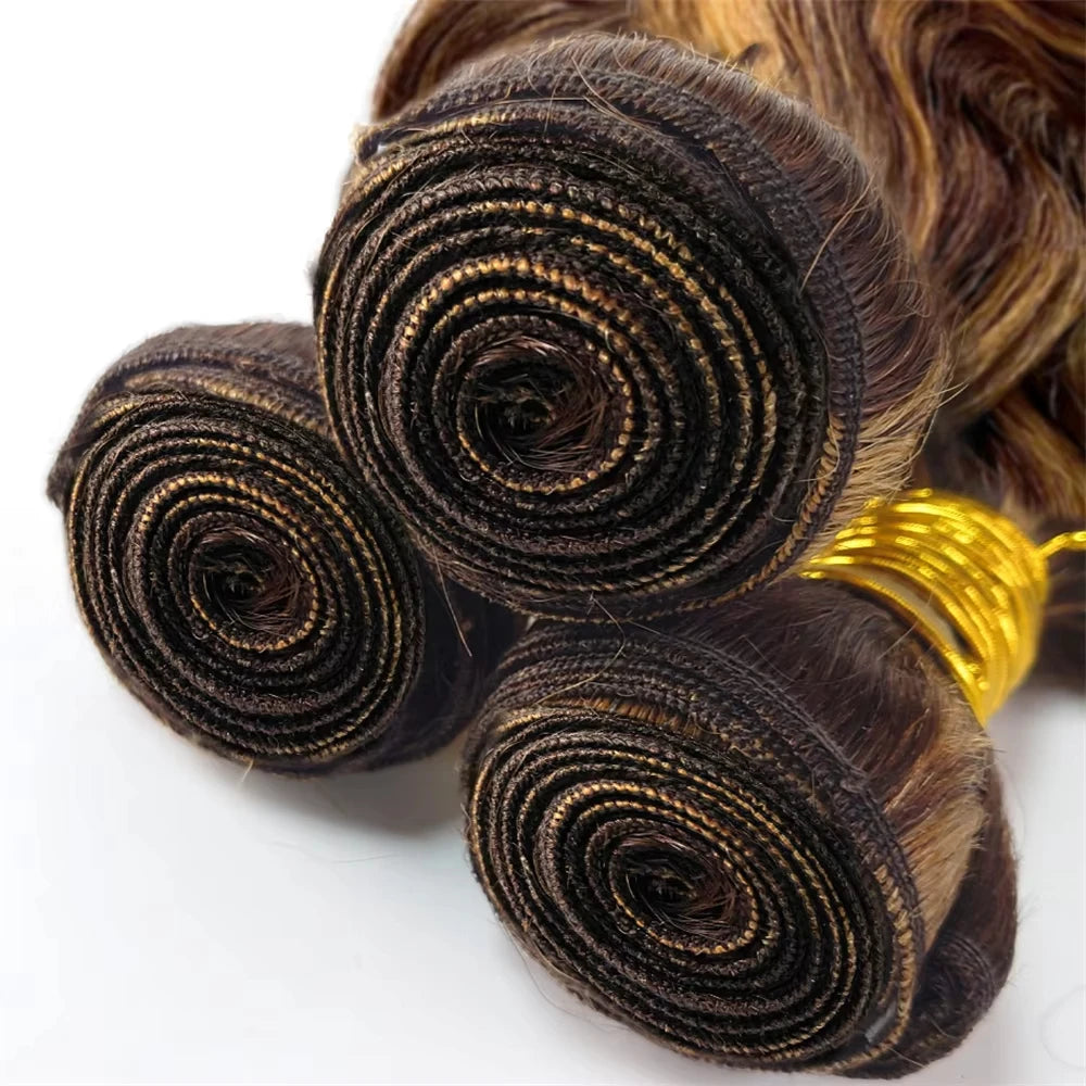 16A Highlight Ombre Body Wave Bundles Human Hair Unprocessed Brazilian Colored 1 3 4 5Pcs Raw Hair Bundles Weave Extensions