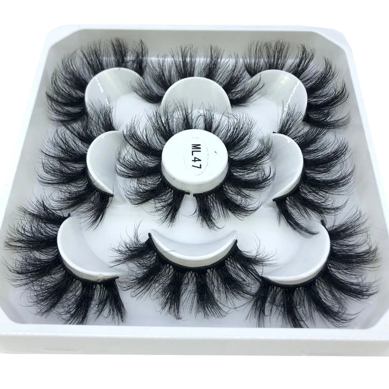 New 5 pairs 8-25mm natural 3D false eyelashes fake lashes makeup kit Mink Lashes extension mink eyelashes maquiagem