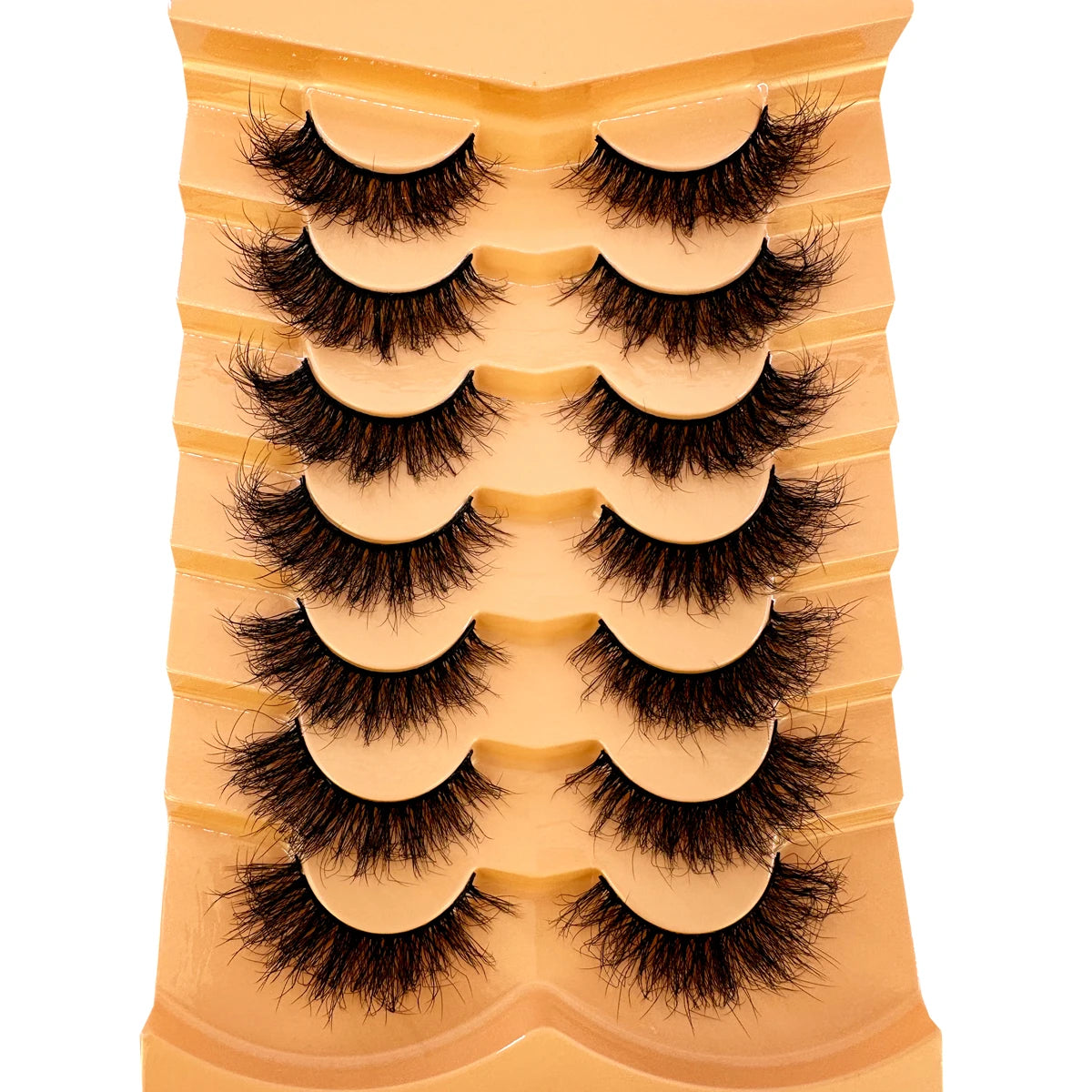 New 7 pairs of thick, 3D simulation mink fur fake eyelashesshort, dramatic fake eyelashes  wholesale full line fake eyelash make