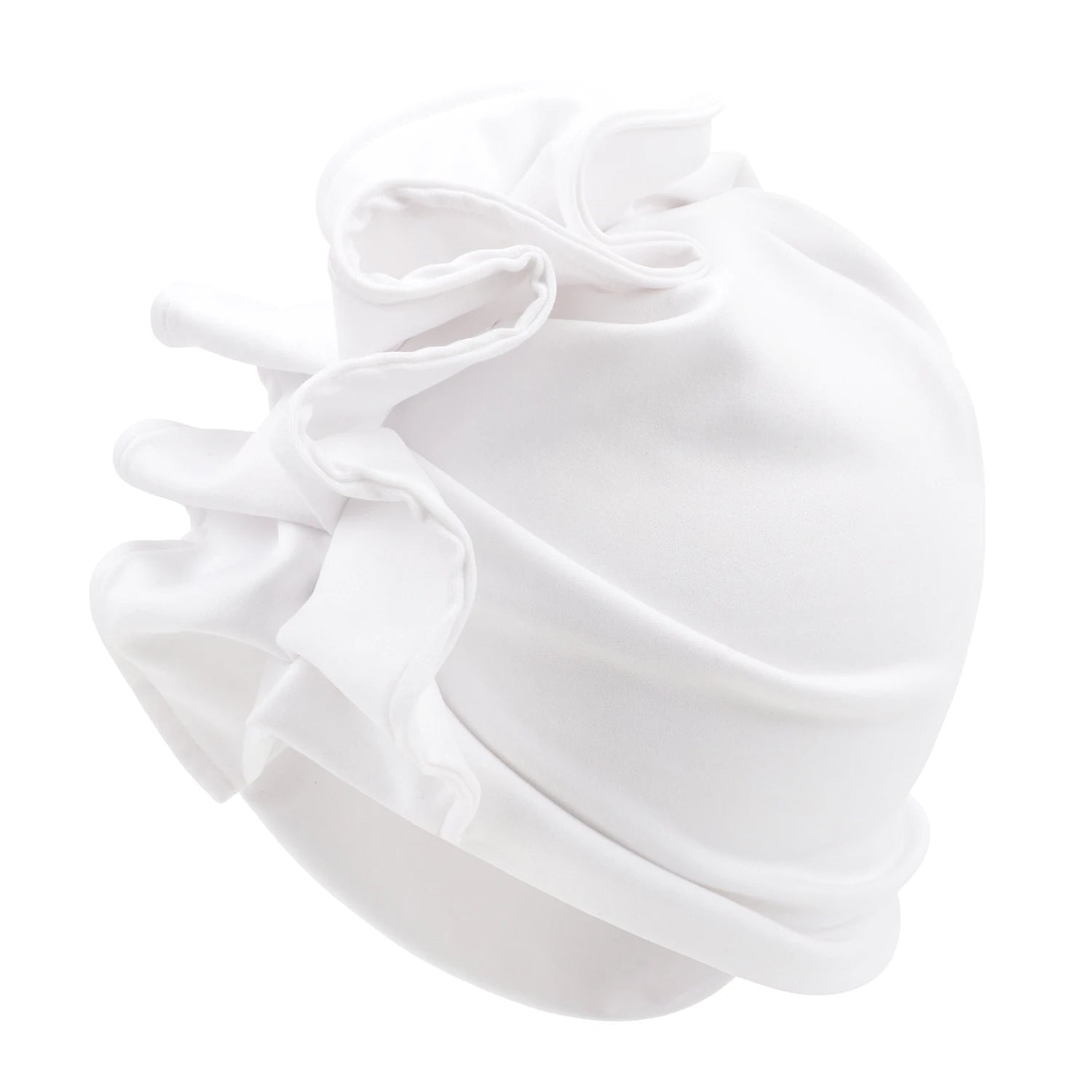 Ruffled Turban Cap for Women