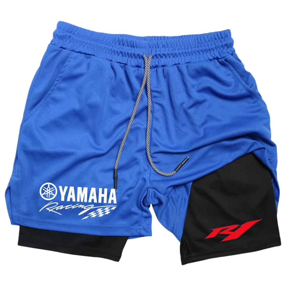 Men's Double-Layer Casual Sports Pants Breathable Running Training Shorts Comfortable Exercise Physical Fitness Track Pants