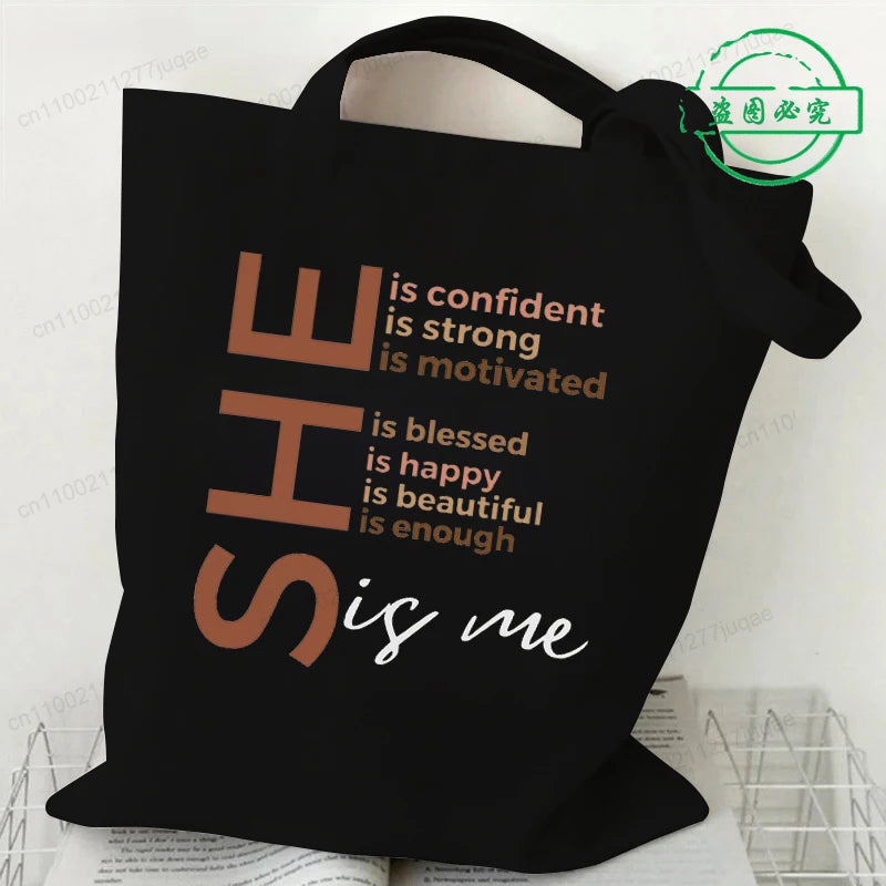 Black Women She Is Me Print T-shirt for Women Short Sleeve Women T Shirt Tops Black History Graphic T Shirts Harajuku Streetwear