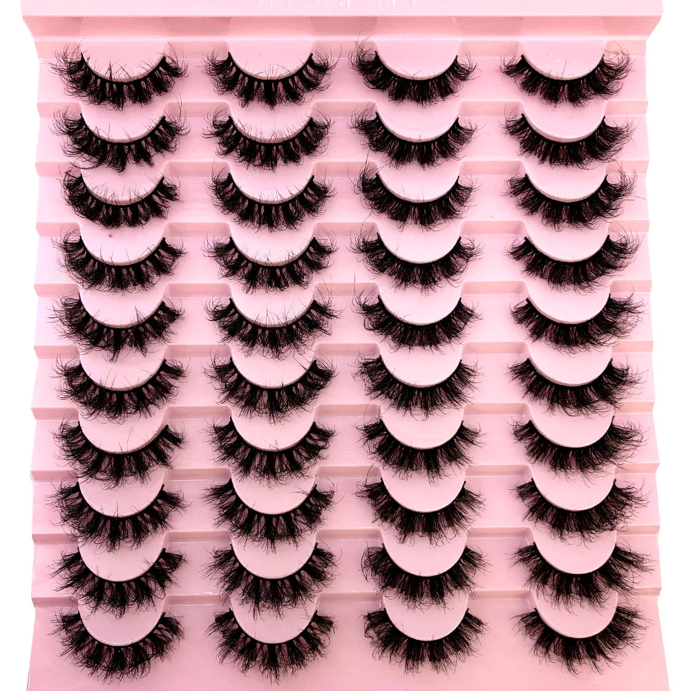 New 20 pairs natural Thick false eyelashes long makeup 6d mink eyelashes eyelash extension mink eyelashes for beauty