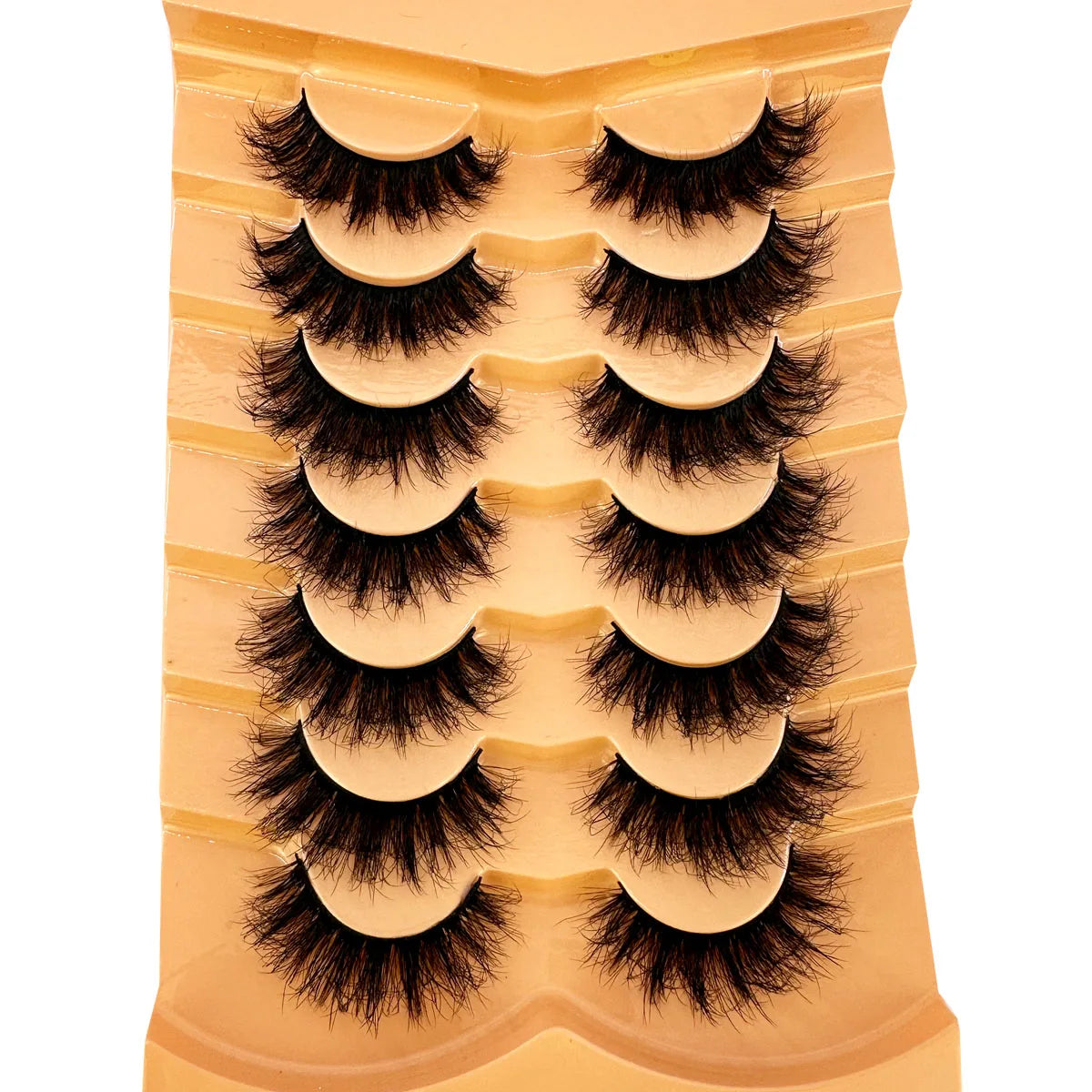 New 7 pairs of thick, 3D simulation mink fur fake eyelashesshort, dramatic fake eyelashes  wholesale full line fake eyelash make