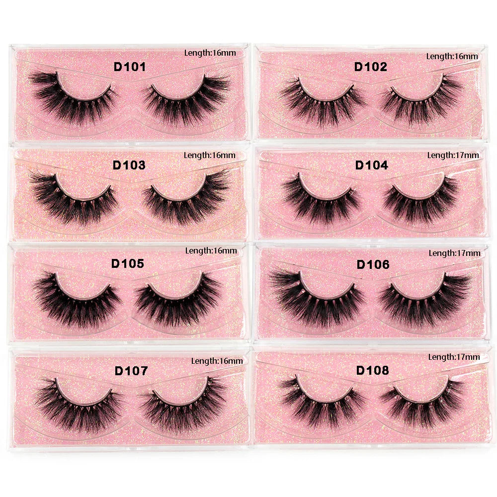 LEHUAMAO Eyelashes 3D Mink Lashes natural mink lashes for daily wear soft lashes Eyelash extension real Eyelash for makeup D103