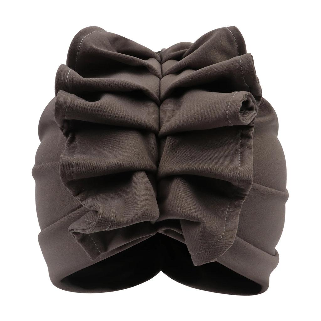 Ruffled Turban Cap for Women
