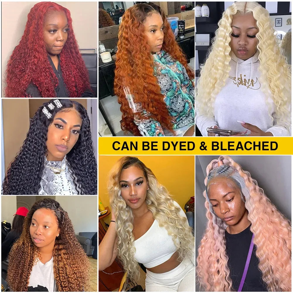 Brazilian Deep Wave 13x4 Blonde Frontal Closure Loose Curly Human Hair Hd Lace Wig 13x6 Human Hair Lace Front Wig Without Glue