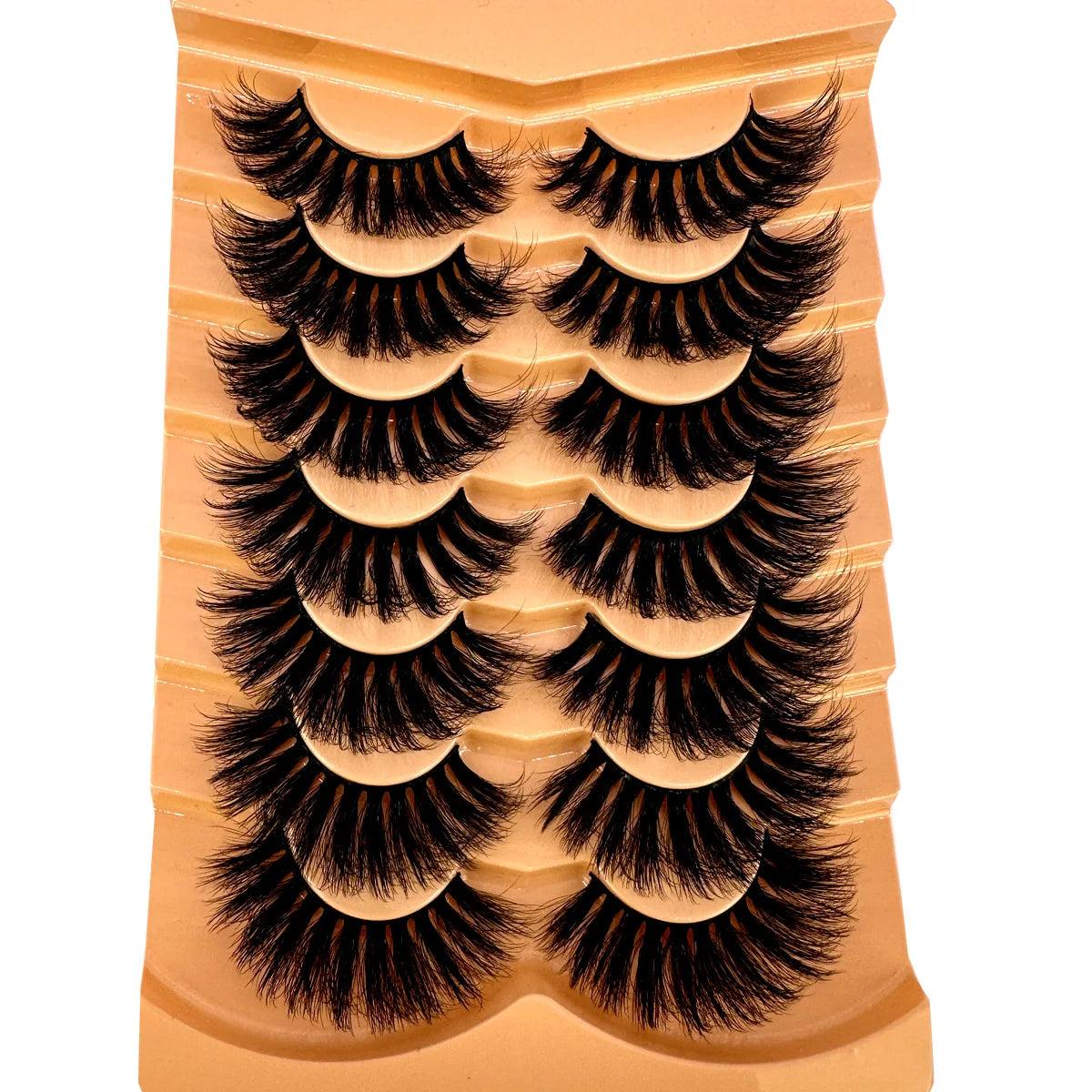 New 7 pairs of thick, 3D simulation mink fur fake eyelashesshort, dramatic fake eyelashes  wholesale full line fake eyelash make