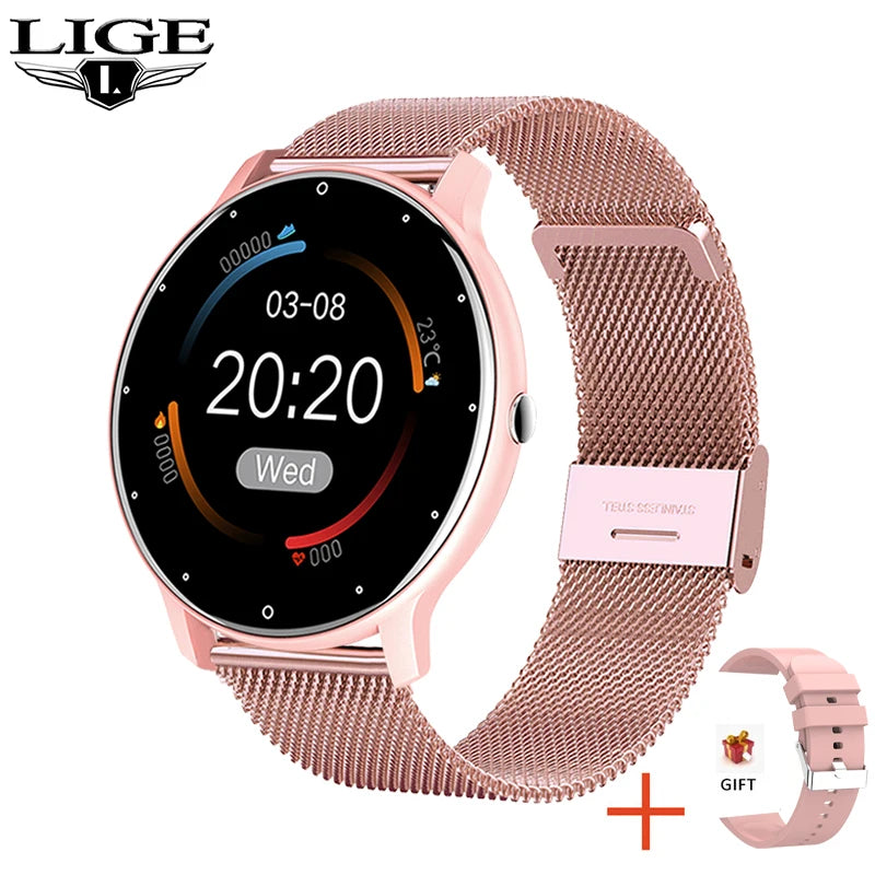 LIGE Fashion Smart Watch Men Sports Fitness Health Monitor New Watches IP67 Waterproof Bluetooth Call For Android ios Smartwatch