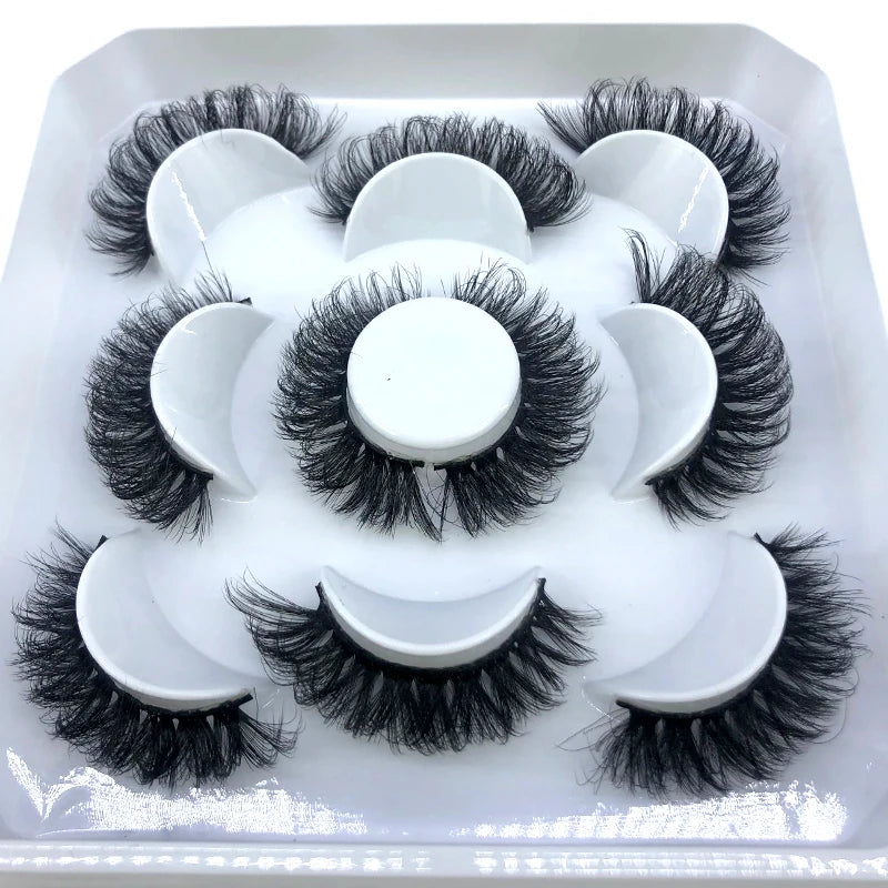 New 5 pairs 8-25mm natural 3D false eyelashes fake lashes makeup kit Mink Lashes extension mink eyelashes maquiagem