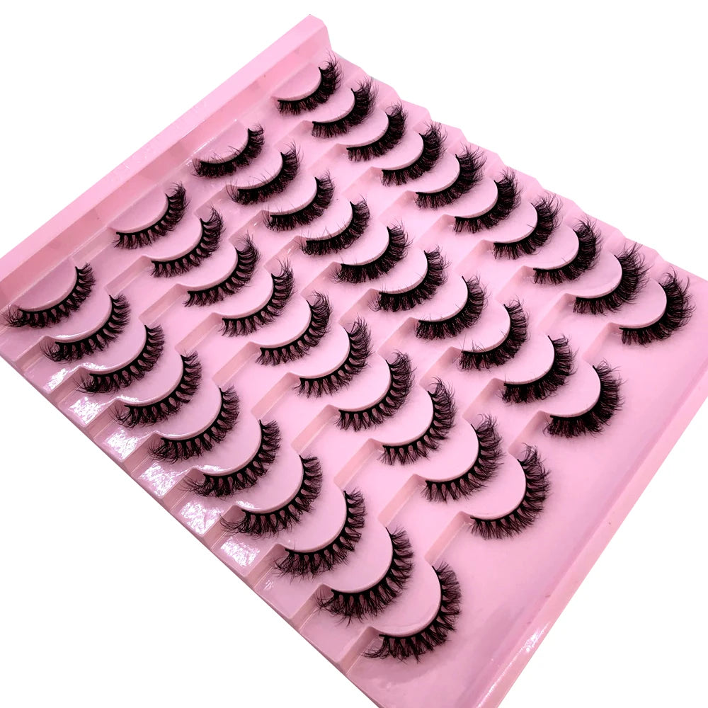 New 20 pairs natural Thick false eyelashes long makeup 6d mink eyelashes eyelash extension mink eyelashes for beauty