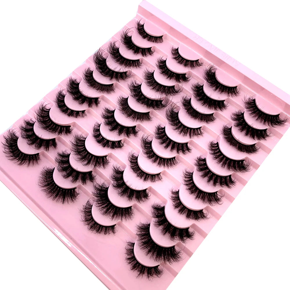 New 20 pairs natural Thick false eyelashes long makeup 6d mink eyelashes eyelash extension mink eyelashes for beauty