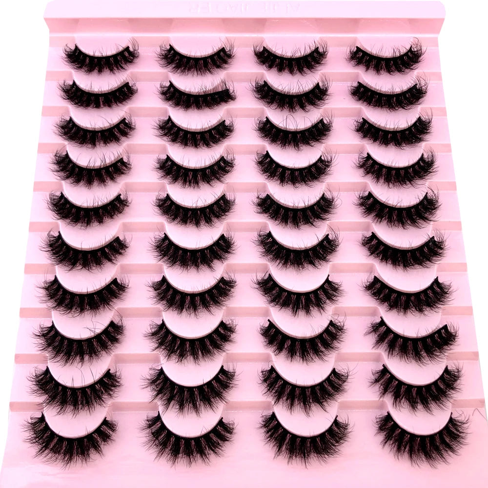 New 20 pairs natural Thick false eyelashes long makeup 6d mink eyelashes eyelash extension mink eyelashes for beauty