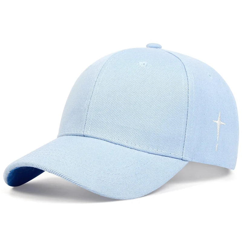 Unisex Side Cross Embroidery Baseball Caps Spring and Autumn Outdoor Adjustable Casual Hats Sunscreen Hat