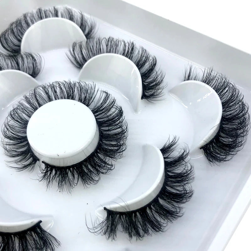 New 5 pairs 8-25mm natural 3D false eyelashes fake lashes makeup kit Mink Lashes extension mink eyelashes maquiagem