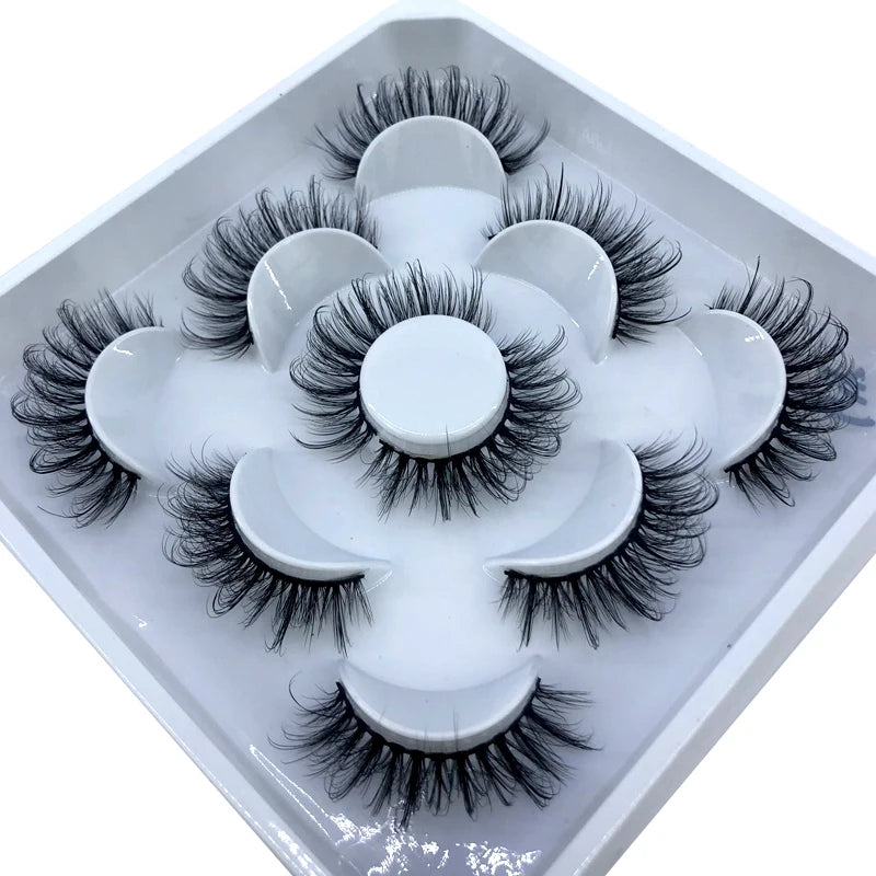 New 5 pairs 8-25mm natural 3D false eyelashes fake lashes makeup kit Mink Lashes extension mink eyelashes maquiagem