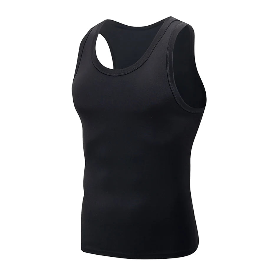 1/3/5 Men's Four Season Classic Solid Color Black Vest Youth Sports And Fitness Casual Top Sports And Comfortable T-shirt