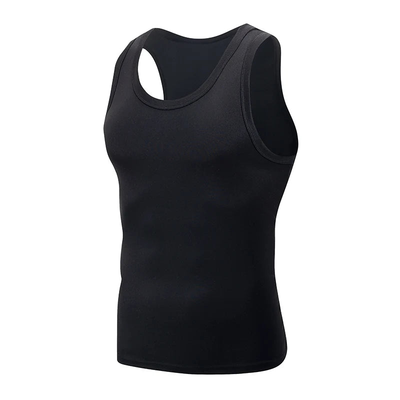 1/3/5 Men's Four Season Classic Solid Color Black Vest Youth Sports And Fitness Casual Top Sports And Comfortable T-shirt