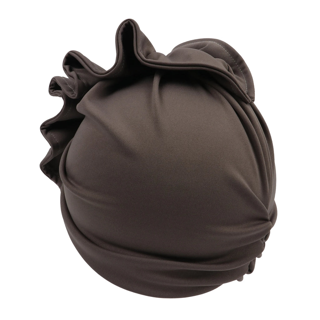 Ruffled Turban Cap for Women