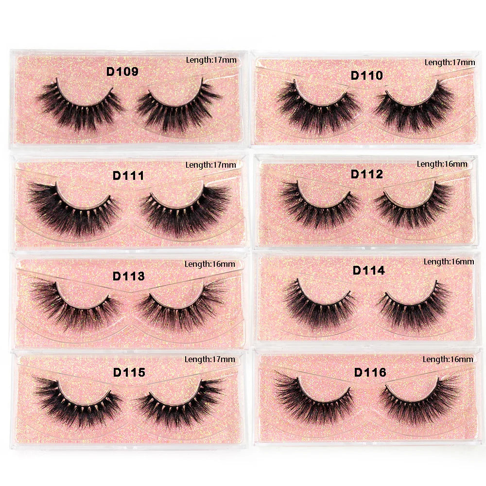 LEHUAMAO Eyelashes 3D Mink Lashes natural mink lashes for daily wear soft lashes Eyelash extension real Eyelash for makeup D103