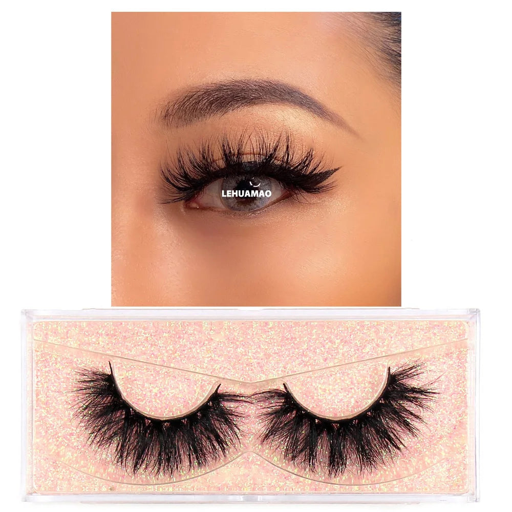 LEHUAMAO Eyelashes 3D Mink Lashes natural mink lashes for daily wear soft lashes Eyelash extension real Eyelash for makeup D103