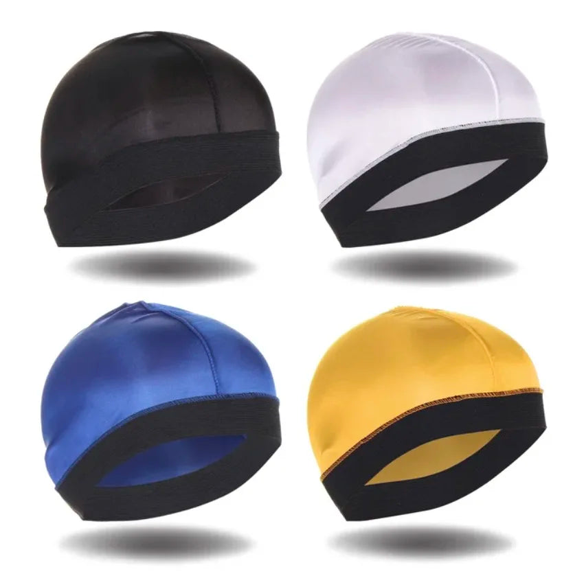 4PCS New Solid Color Wave Cap Men Soft Elastic Breathable Beanie Turban Hat Unisex Night Sleep Headcover Cancer Hair Loss Chemo