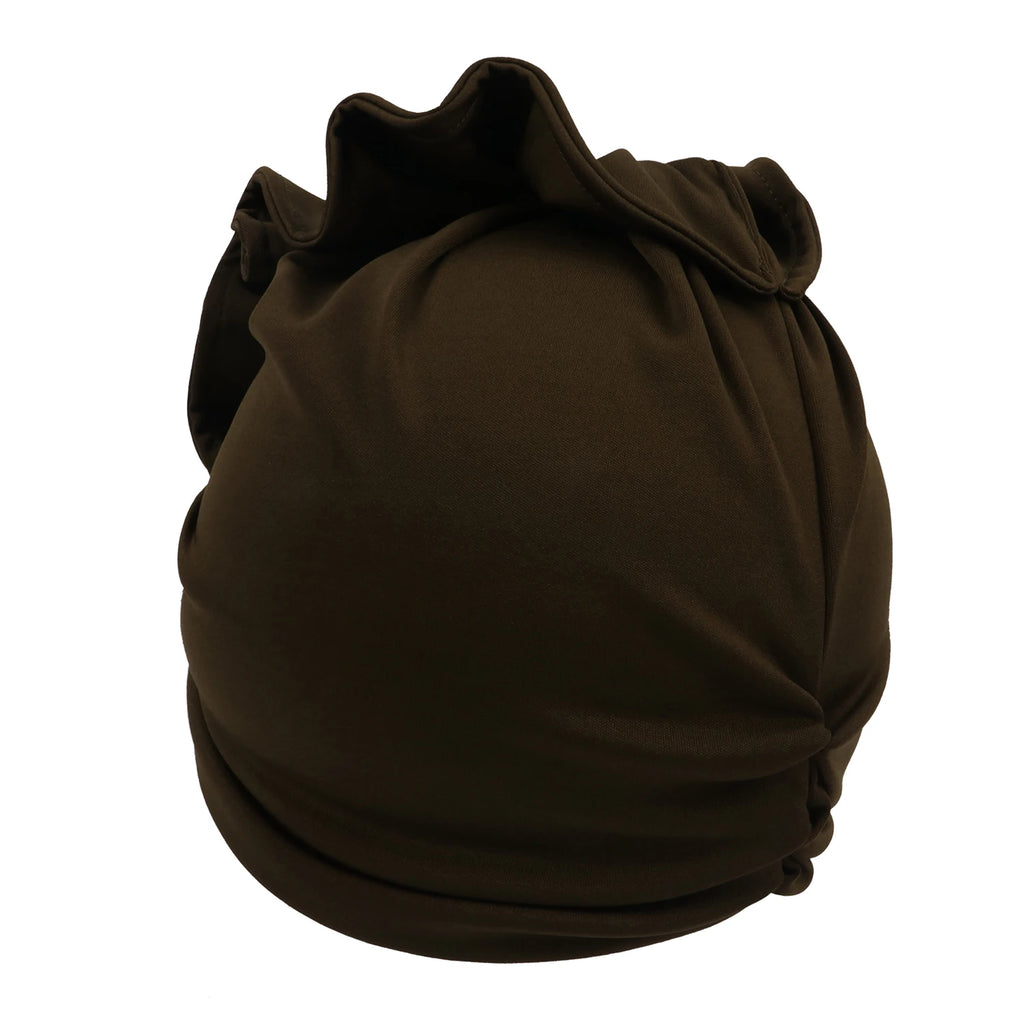 Ruffled Turban Cap for Women