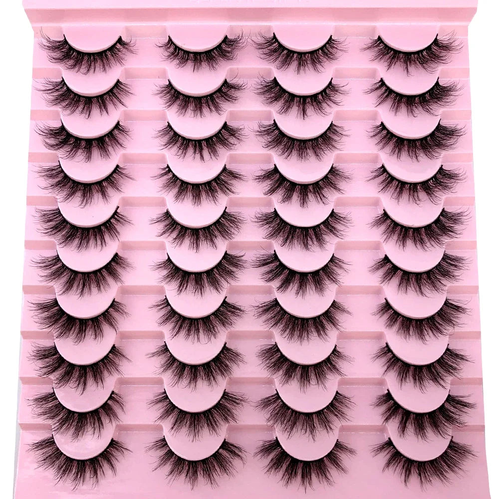 New 20 pairs natural Thick false eyelashes long makeup 6d mink eyelashes eyelash extension mink eyelashes for beauty