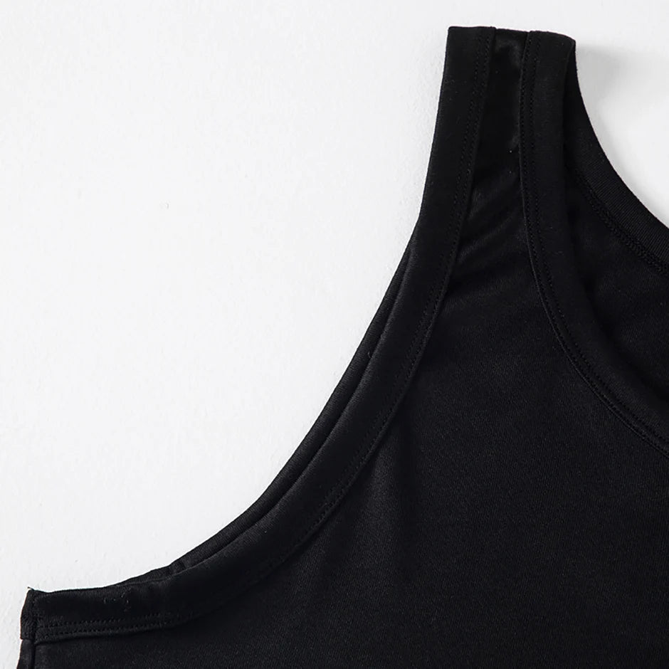 1/3/5 Men's Four Season Classic Solid Color Black Vest Youth Sports And Fitness Casual Top Sports And Comfortable T-shirt