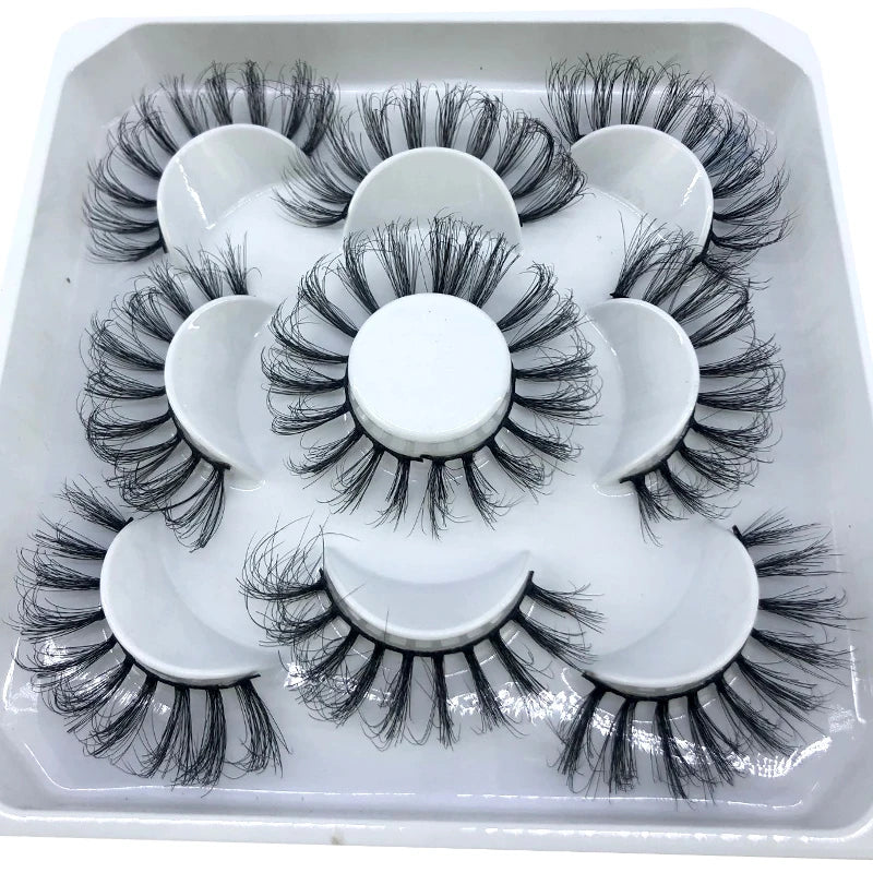 New 5 pairs 8-25mm natural 3D false eyelashes fake lashes makeup kit Mink Lashes extension mink eyelashes maquiagem