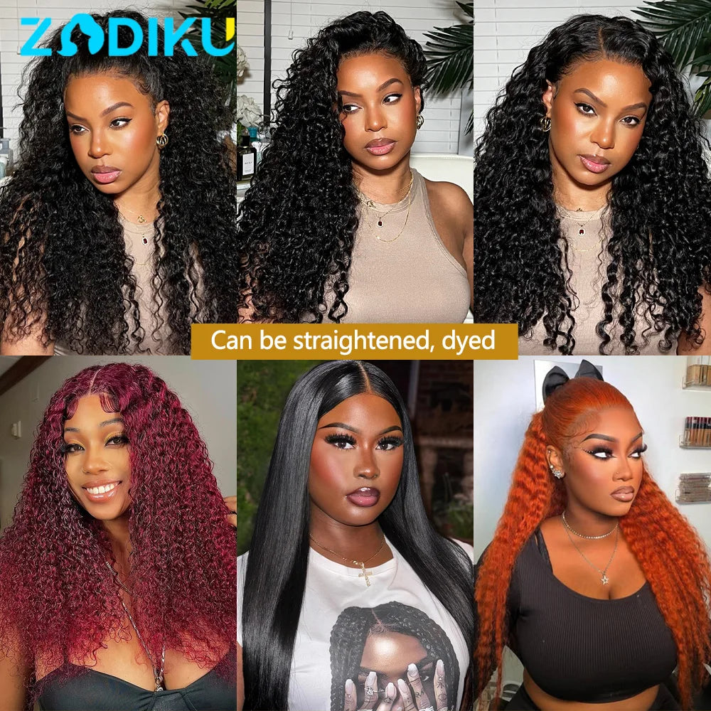 Kinky Curly Hair Bundles 100% Human Hair Raw Hair Bundles With 4X4 Closure Burmese Curly Hair Bundles Human Hair With Closure 3/4PCS 12-32Inch Soft Thick No Shedding Unprocessed Virgin Human Hair Bundles With Closure Hair Wea