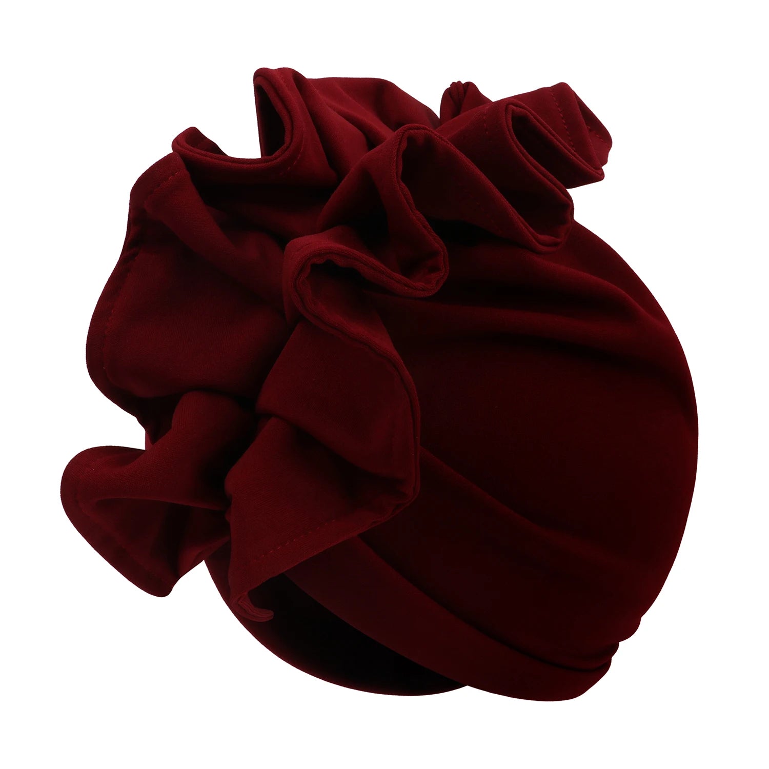 Ruffled Turban Cap for Women